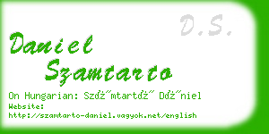 daniel szamtarto business card